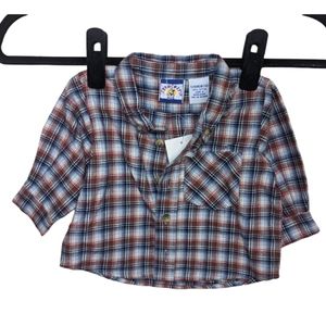NWT Sprockets Baby Plaid Button-Down Shirt 👶🧵